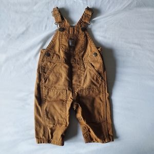 Infant CARHARTT overalls - camel color 3 months